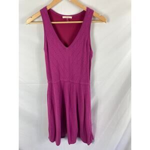 trina Trina Turk Purple Knit Sleeveless V Neck Dress Size small